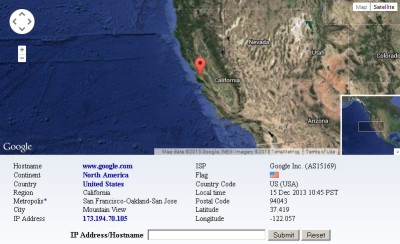 screenshot 2 - website geolocation example